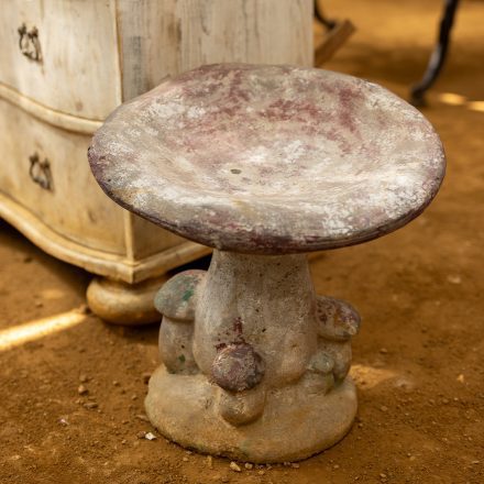 Pair of stone mushroom seats